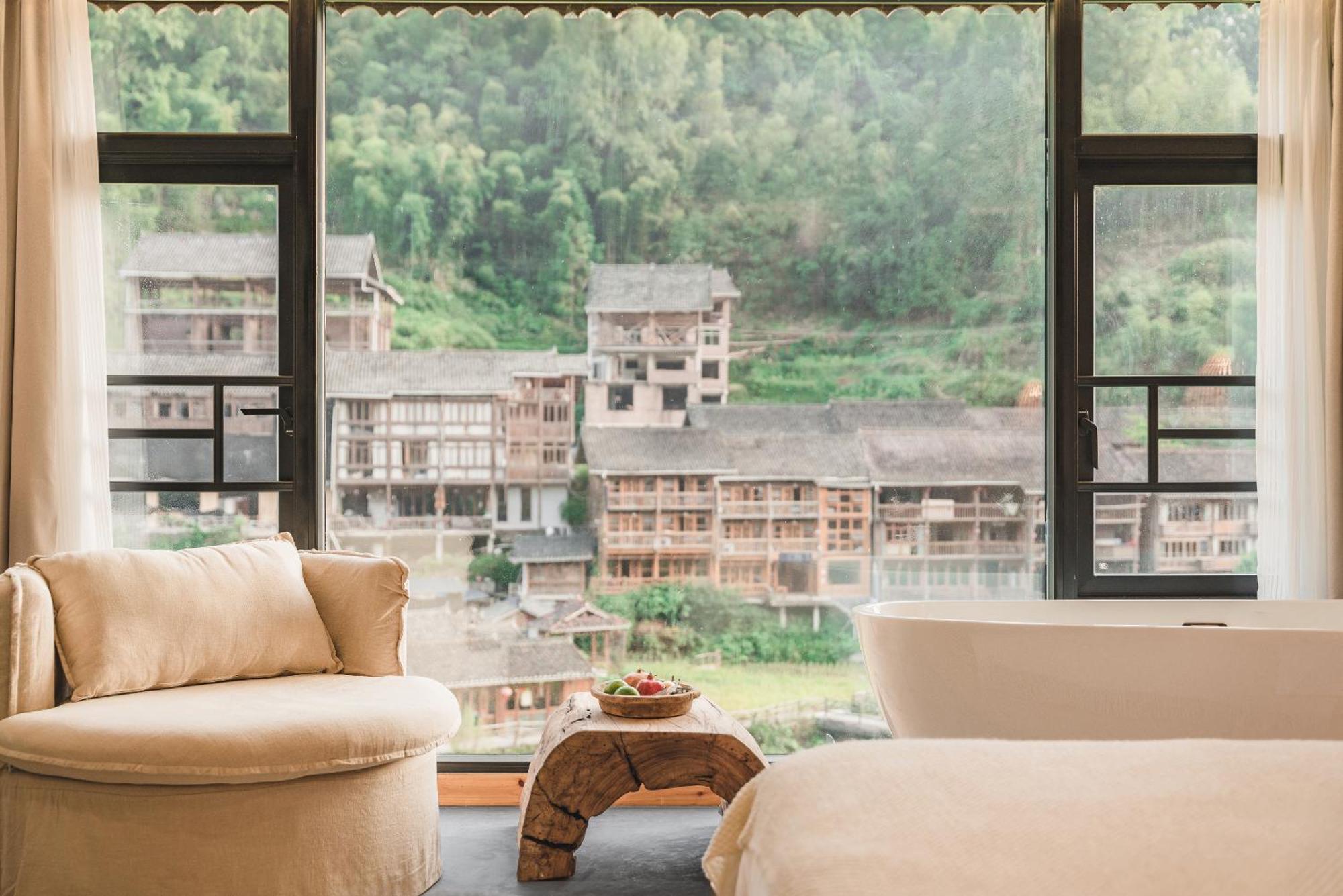肇兴溪舍山堂 Creekside Inn หลีผิง ภายนอก รูปภาพ